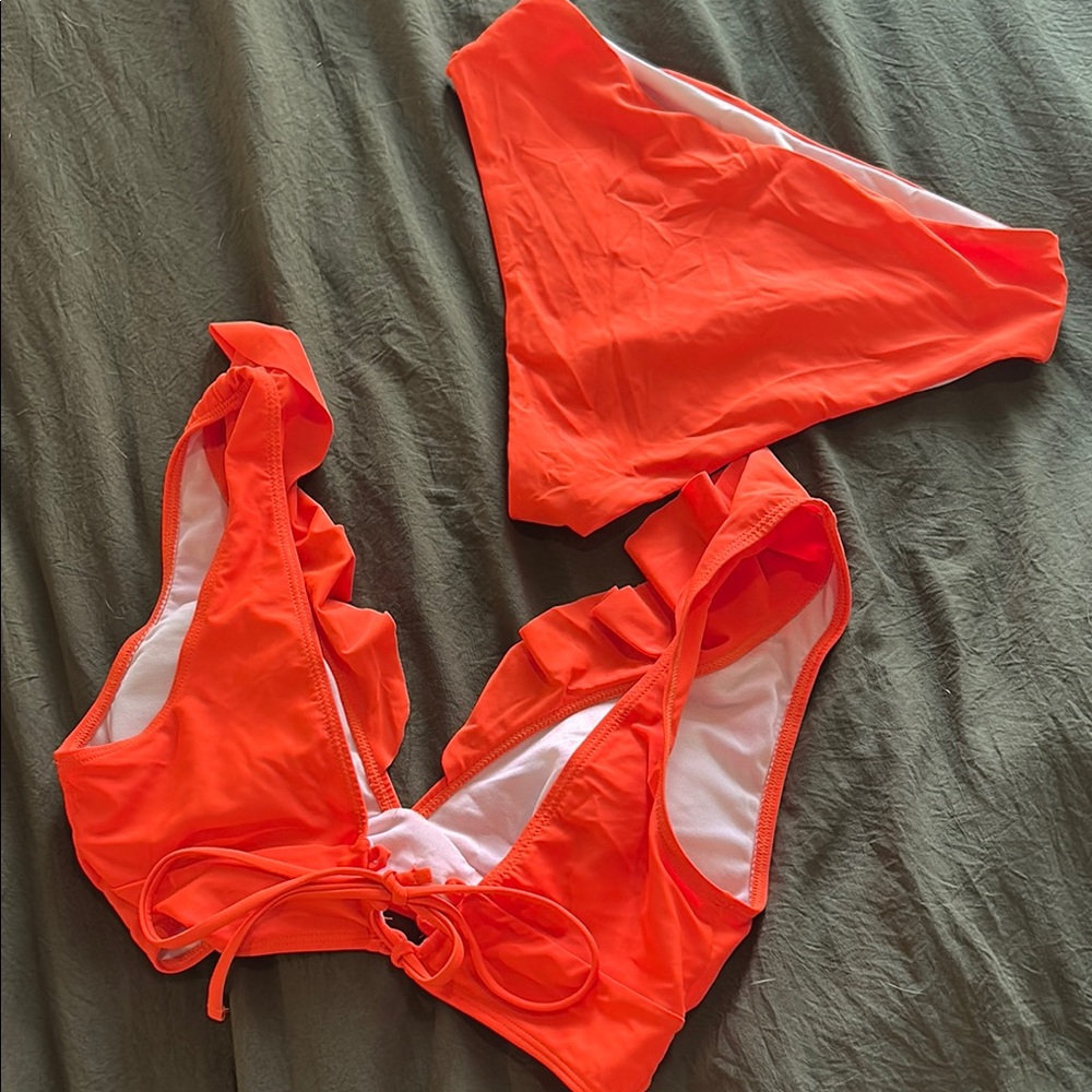 Vibrant Orange Bikini Set - Picture 2 of 2